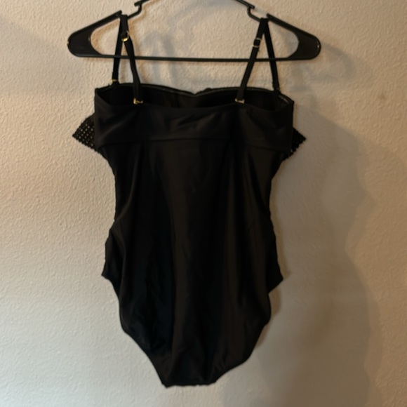 Kona Sol ruffle top one piece swimsuit with removable straps size small - Picture 4 of 6